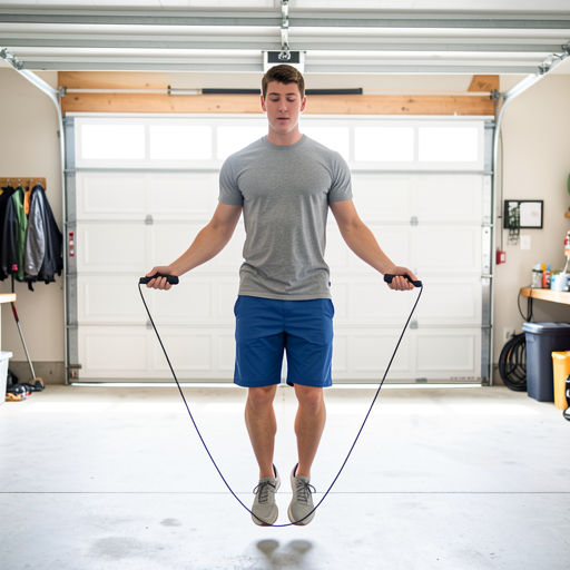 man doing steady jump rope