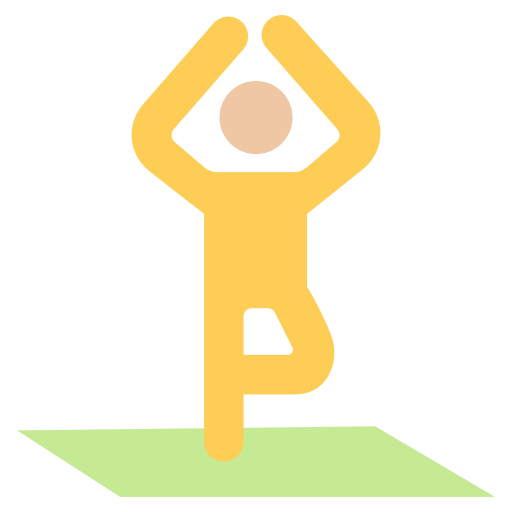 person balancing on mat