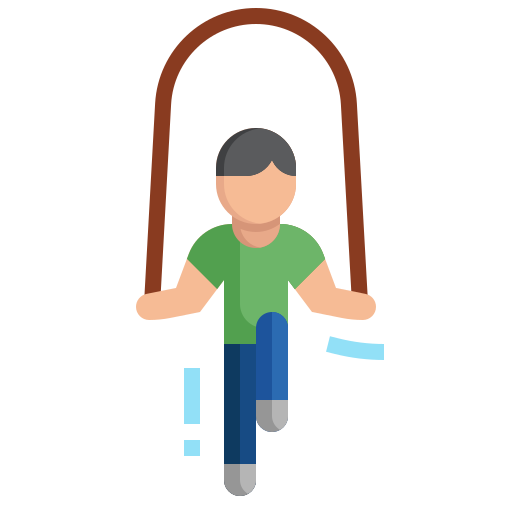 person jumping rope outdoors