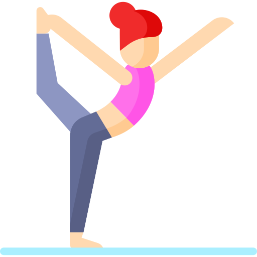 woman stretching standing up